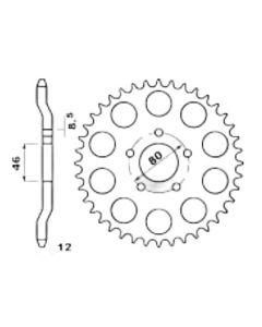 Steel rear sprocket 51 teeth