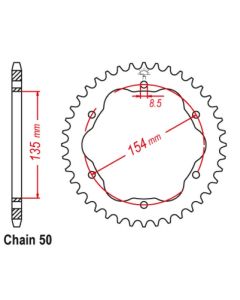 Sprocket for JT carrier Steel 39 teeth