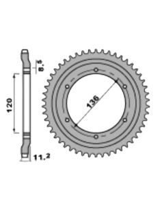 Steel rear sprocket 47 teeth