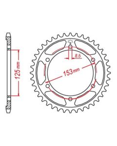 Steel rear sprocket 40 teeth