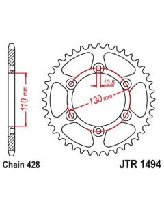 Steel rear sprocket 56 teeth