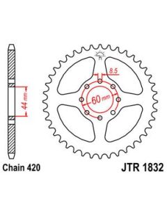 Steel rear sprocket 52 teeth