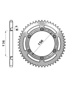 Steel rear sprocket 50 teeth