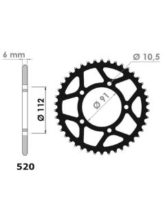 Steel rear sprocket 46 teeth