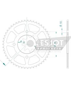 Steel rear sprocket 51 teeth