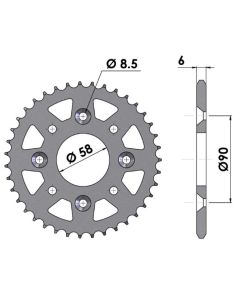 Steel rear sprocket 41 teeth