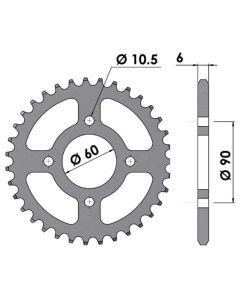 Steel rear sprocket 35 teeth