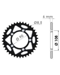 Steel rear sprocket 38 teeth