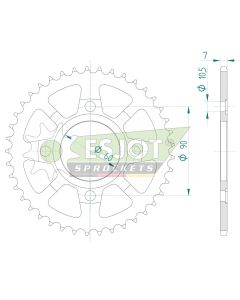 Steel rear sprocket 41 teeth