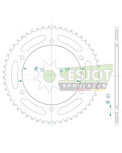 Steel rear sprocket 52 teeth