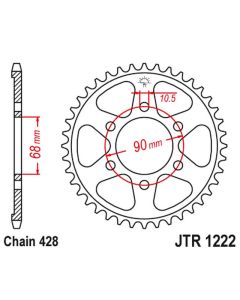 Steel rear sprocket 47 teeth