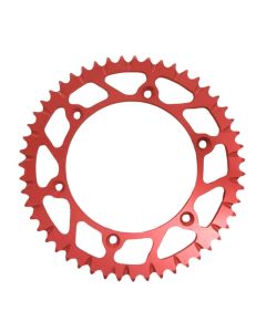 Aluminium rear sprocket 50 teeth Red