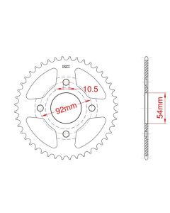 Steel rear sprocket 44 teeth