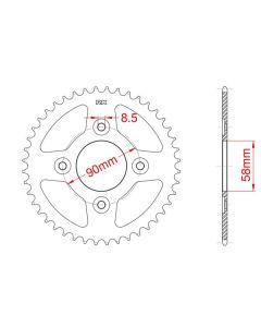 Steel rear sprocket 35 teeth