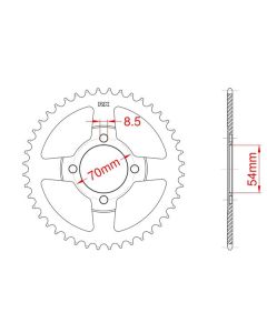 Steel rear sprocket 34 teeth