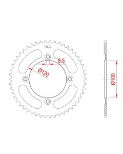 Steel rear sprocket 51 teeth