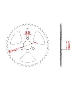 Steel rear sprocket 28 teeth