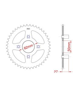 Steel rear sprocket 40 teeth