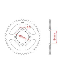 Steel rear sprocket 31 teeth