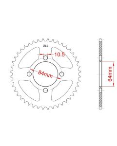 Steel rear sprocket 49 teeth