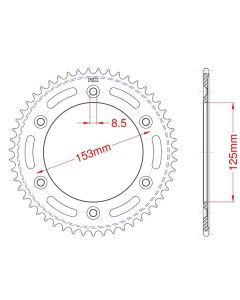 Steel rear sprocket 51 teeth