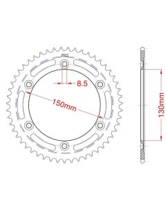 Steel rear sprocket 51 teeth