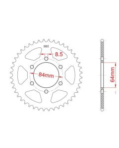 Steel rear sprocket 45 teeth