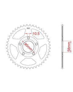 Steel rear sprocket 36 teeth