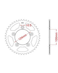 Steel rear sprocket 36 teeth