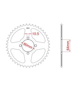 Steel rear sprocket 30 teeth