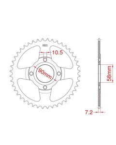 Steel rear sprocket 31 teeth