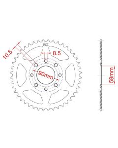 Steel rear sprocket 30 teeth