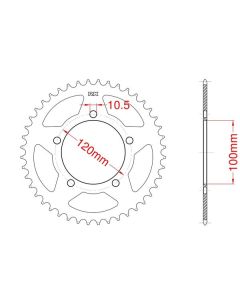 Steel rear sprocket 40 teeth