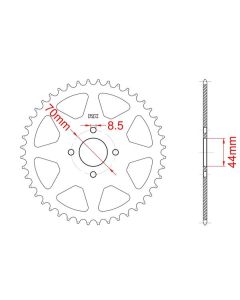 Steel rear sprocket 22 teeth