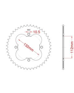 Steel rear sprocket 35 teeth