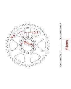 Steel rear sprocket 35 teeth