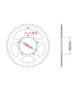 Steel rear sprocket 39 teeth