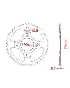 Steel rear sprocket 35 teeth