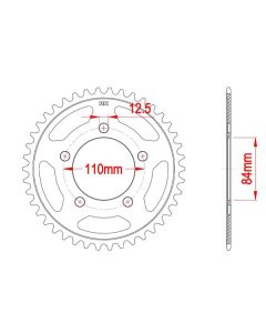 Steel rear sprocket 36 teeth