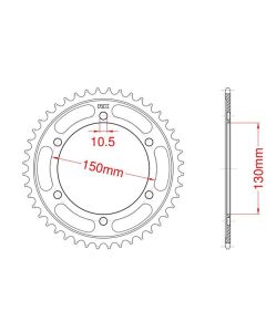 Steel rear sprocket 42 teeth