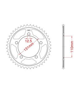 Steel rear sprocket 45 teeth