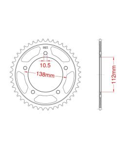 Steel rear sprocket 41 teeth