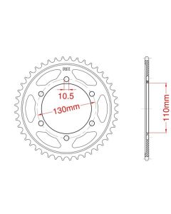 Steel rear sprocket 38 teeth