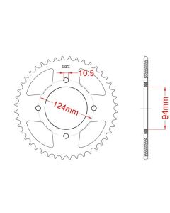 Steel rear sprocket 36 teeth