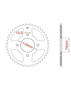 Steel rear sprocket 33 teeth