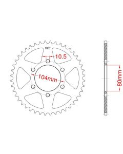 Aluminium rear sprocket 33 teeth