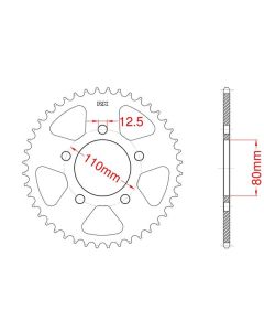 Steel rear sprocket 33 teeth