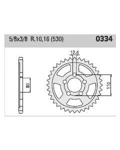 Aluminium rear sprocket 42 teeth