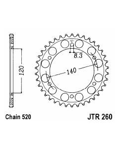 Steel rear sprocket 38 teeth