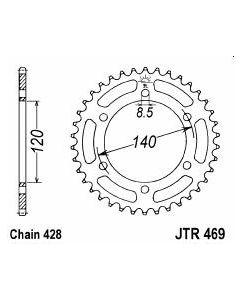 Steel rear sprocket 44 teeth